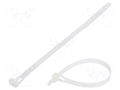 Cable tie; multi use; L: 200mm; W: 7.6mm; natural; polyamide; 222N FIX&FASTEN FIX-TR-7.6X200/N