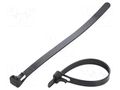 Cable tie; multi use; L: 150mm; W: 7.6mm; black; polyamide; 222N FIX&FASTEN FIX-TR-7.6X150/BK