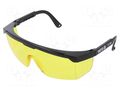 Safety spectacles; Lens: yellow; Classes: 1; Protection class: II YATO YT-7362