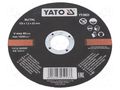 Cutting wheel; Ø: 125mm; Disc thick: 1.2mm; metal,steel; 22mm YATO YT-5923