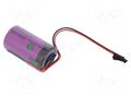Battery: lithium (LTC); D; 3.6V; 19000mAh; non-rechargeable TADIRAN SL-2780/FL