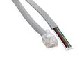 ENET CABLE, , RJ12 PLUG-FREE END, 2FT MP-5FRJ12UNNS-002.