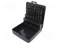 Drill set; for metal; high speed steel; plastic cassette; 25pcs. ALPEN-MAYKESTAG ALP.810321100