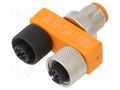 T adapter; M12 male,M12 female x2; A code-DeviceNet / CANopen LUMBERG AUTOMATION ASBS2M12-4S-90