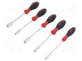 Kit: screwdrivers; 6-angles socket; SoftFinish®; 5pcs. WIHA WIHA.01034