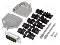 Connector: D-Sub; PIN: 15; plug; male; soldering; for cable; black ENCITECH DTZK15-DMP-K
