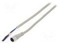 Cable: for sensors/automation; M12; PIN: 4; straight; 3m; plug; CI AUTONICS CIDH4-3