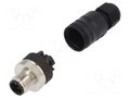 Connector: M12; plug; PIN: 4; male; 125V; straight; IP67; for cable LUTRONIC 1250-04-T7
