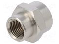 Muff; threaded,reductive; nickel plated brass; max.300°C PNEUMAT 3010-1/4-3/8