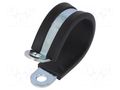 Fixing clamp; ØBundle : 28mm; W: 15mm; steel; Cover material: EPDM MPC INDUSTRIES MPC-LKD12815