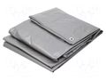Tarpaulin; L: 5m; Width: 4m; polyetylene; silver; with metal rings AGRO-LAND PL.07-03-0405
