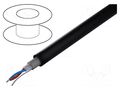 Wire: DMX; 2x0.35mm2; stranded; 110Ω; -30÷70°C; Colour: black; 100m TASKER TAS-TSK1038LSZH