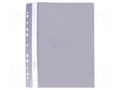 Document wallet; with holes; A4; grey; PVC BIURFOL BIURFOL-SO-PVC/GR