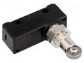 Microswitch SNAP ACTION; 16A/250VAC; with roller; SPDT; ON-(ON) PIZZATO ELETTRICA MS15