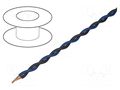 Wire: assembly; 2x0.25mm2; stranded; Ext.dimensions: 2x1.4mm; 100m TASKER TAS-TSK1130-BL/BK