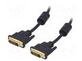 Cable; DVI-I (24+5) plug,both sides; 1.8m; black; only digital AKYGA AK-AV-02