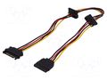 Cable: SATA; SATA male,SATA female x3; 0.45m AKYGA AK-CA-41
