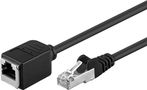 CAT 5e Extension Cable F/UTP, black, 0.5 m - copper conductor (CU), RJ45 male (8P8C) > RJ45 female (8P8C) 73386