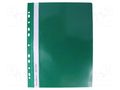 Document wallet; with holes; A4; green; PVC BIURFOL BIURFOL-SO-PVC/GN