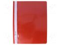 Document wallet; A4; red; PVC BIURFOL BIURFOL-S-PVC/RD