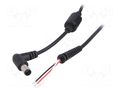 Cable; 3x0.5mm2; wires,DC 7,4/5,0 plug; angled; black; 1.2m AKYGA AK-SC-14