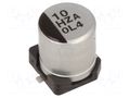 Capacitor: hybrid; 10uF; 50VDC; SMD; ESR: 120mΩ; ZA; ±20%; Ø5x5.8mm PANASONIC EEHZA1H100R