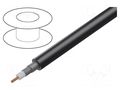 Wire: coaxial; stranded; OFC; 0.88mm2; PVC; black; 100m TASKER TAS-T42PVC