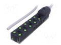 Distribution box; M8; PIN: 3; 5m; socket; 24VDC; 8A; PUR,PVC; IP67 MURRELEKTRONIK 8000-80010-3850500