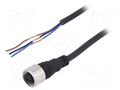 Cable: for sensors/automation; M12; PIN: 3; straight; 5m; plug; CI AUTONICS CID3-5