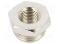 Nipple; threaded,reductive; nickel plated brass; max.300°C PNEUMAT 2090-1/2-1/4