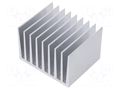 Heatsink: extruded; grilled; natural; L: 50mm; W: 61mm; H: 40mm; raw FISCHER ELEKTRONIK SK647/50/AL