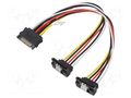 Cable: SATA; SATA male x2 angled,SATA female; 0.2m Goobay 90SATA-Y/SATA