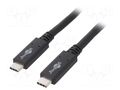 Cable; USB 3.2; USB C plug,both sides; 0.5m; black; 20Gbps; 100W Goobay USB.C-PD100-0.5BK