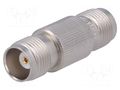 Coupler; 50Ω; gold-plated; PTFE; TNC female,both sides TELEGÄRTNER J01014A2618