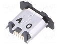 Connector: USB B micro; socket; ZX; on PCBs; SMT,THT; PIN: 5 HIROSE ZX80-B-5P-30