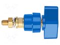 Laboratory clamp; blue; 1kVDC; 100A; brass; polycarbonate; 81mm SCHÜTZINGER POL102L-BL