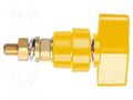 Laboratory clamp; yellow; 1kVDC; 100A; brass; polycarbonate; 81mm SCHÜTZINGER POL102L-GE