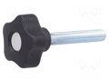 Knob; Ø: 32mm; Ext.thread: M8; 50mm; H: 23mm; technopolymer PP ELESA+GANTER VCT.32P-M8X50-C3