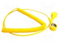 Connection cable; ESD,coiled; yellow; 1MΩ; 1.8m COBA EUROPE COBA-HR000006