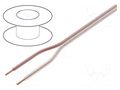 Wire: loudspeaker cable; 2x3mm2; stranded; CCA; transparent TASKER TAS-TSK67