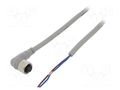 Cable: for sensors/automation; M12; PIN: 2; angled; 2m; plug; CL AUTONICS CLAH2-2