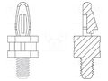 PCB distance; polyamide 66; L: 9.5mm; screwed rod,snap fastener DREMEC DR8G504V40305