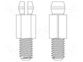 PCB distance; polyamide 66; L: 22.2mm; screwed rod,snap fastener DREMEC DR8G507V42240