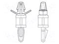 PCB distance; polyamide; L: 25.4mm; snap fastener; natural DREMEC DR8G813V40356
