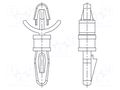 PCB distance; polyamide 66; L: 14.3mm; latch/latch; natural DREMEC DR8G813V42123