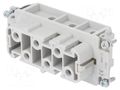 Connector: rectangular; female; PIN: 6; 41A; 400V; 6+PE; size B16 PHOENIX CONTACT HC-HS06-I-UT-F