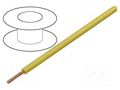 Wire; FLRY-A; 1x0.75mm2; stranded; Cu; PVC; yellow; 60V; 100m BQ CABLE FLRY-A0.75-YL