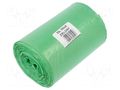 Trash bags; polyetylene LD; green; 35l; 50pcs. PLAST PL.03-02-03319