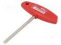 Wrench; hex key; HEX 6mm; Overall len: 132mm; Kind of handle: T WIHA WIHA.00921