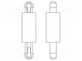 PCB distance; polyamide 66; L: 22mm; latch/latch; natural; UL94V-2 DREMEC DR8G806V40125